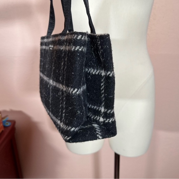 Kate Spade Vintage 90's Y2K window pane check Plaid Small top handle Box Bag - Picture 11 of 15